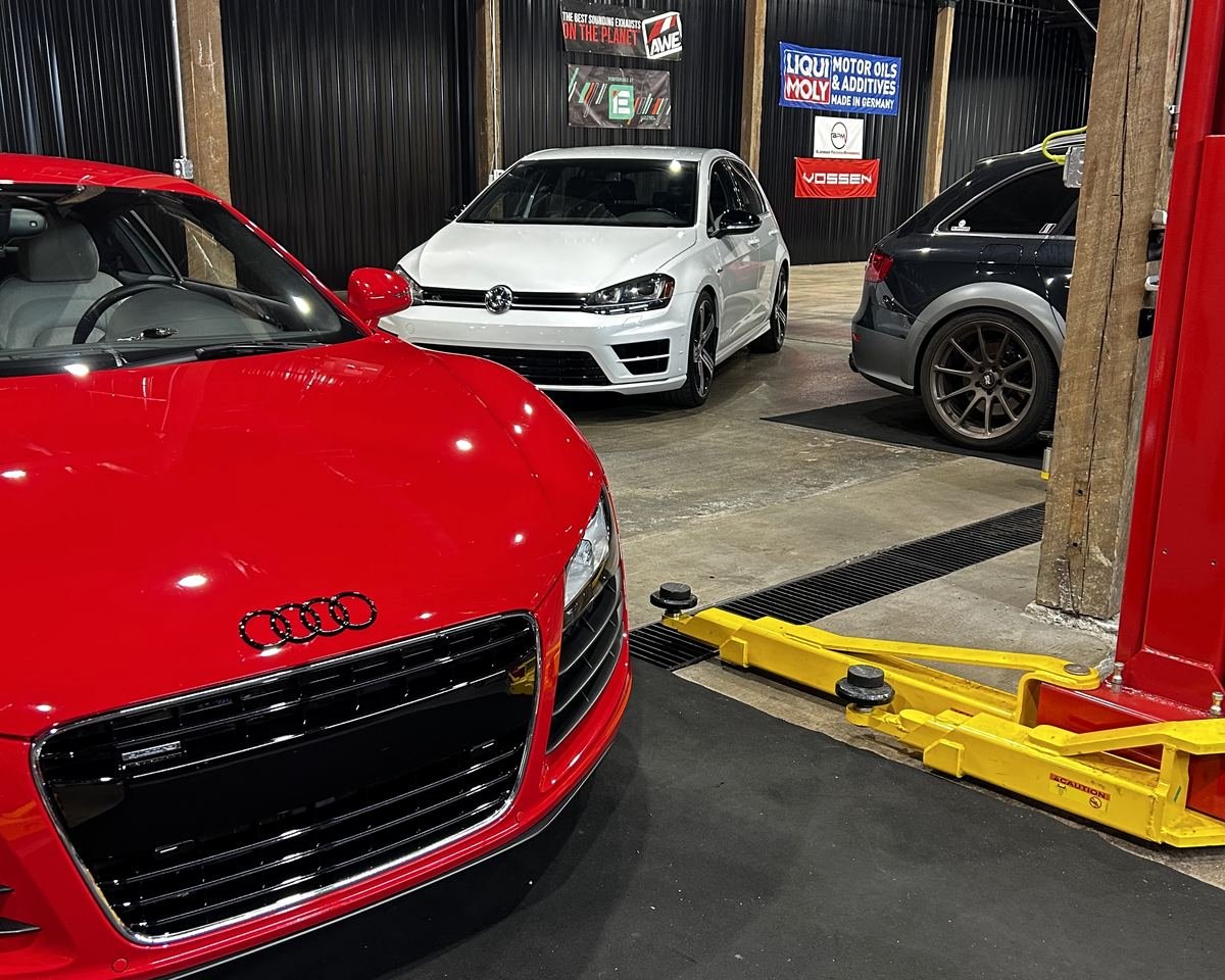 Audi R8 in for service at Bluegrass Precision Motorwerks in Lexington, KY