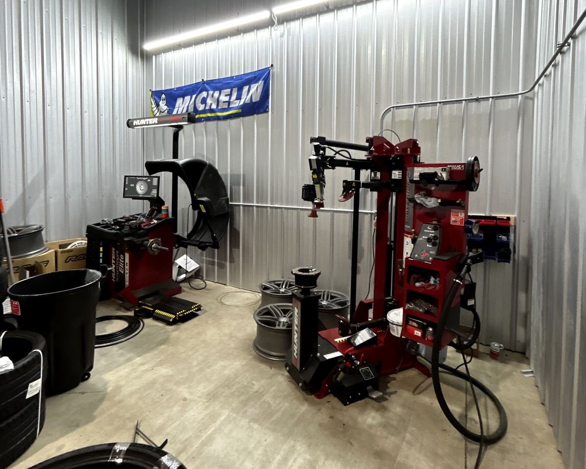 Tire mounting and balancing equipment at Bluegrass Precision Motorwerks